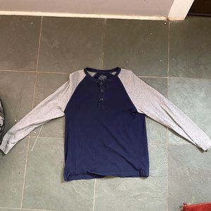 Navy and Grey Henly Longsleeve Shirt
